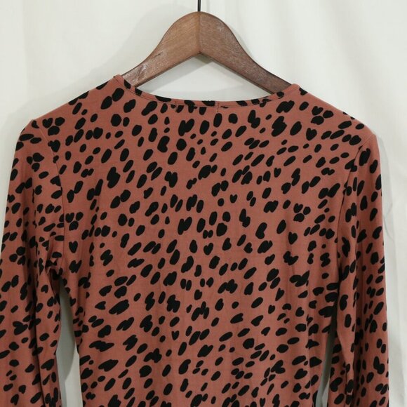 QED London Women’s Animal Print Wrap Dress Long Sleeve UK 10 (US 6) - Picture 7 of 8